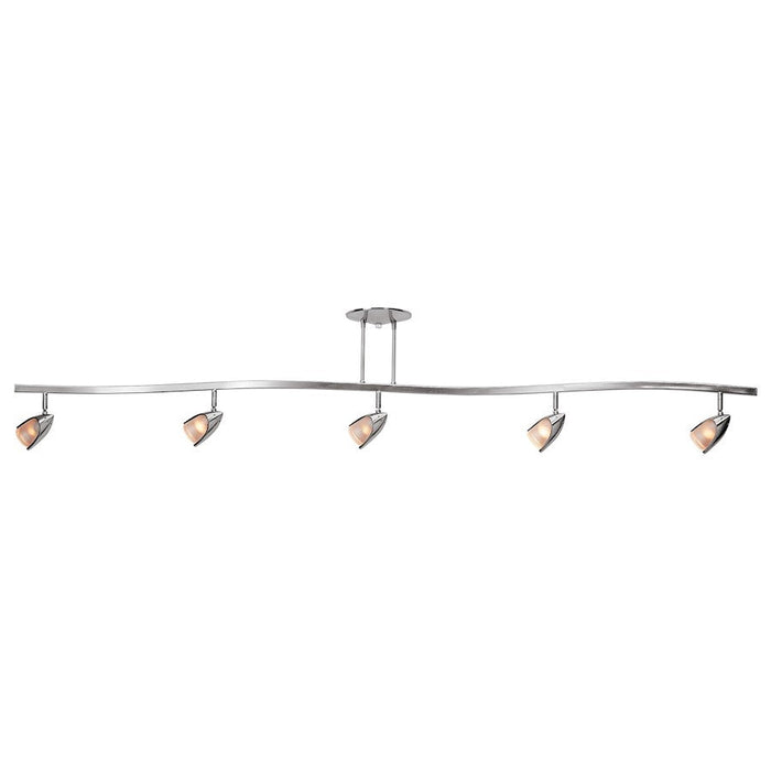 Access Lighting Comet 5 Light Semi-Flush, Brushed Steel