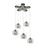 Access Lighting Aeria 5 Light Pendant, Chrome