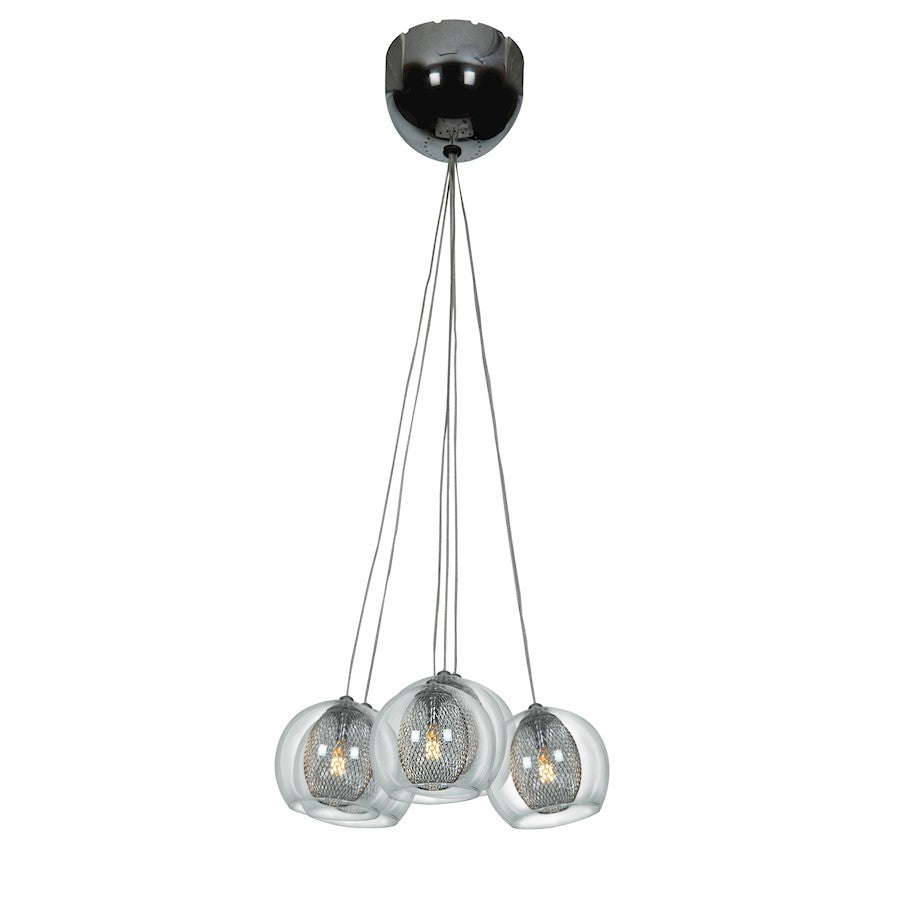 Access Lighting Aeria 7 Light Pendant, Chrome