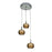 Access Lighting Glam 3 Light Pendant, Chrome