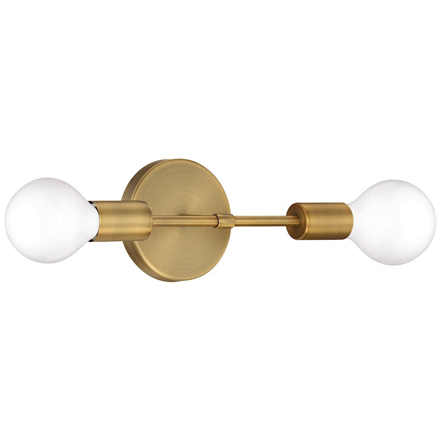 Access Lighting Iconic G 2 Light LED Wall Sconce, Brass - 62302LEDDLP-ABB