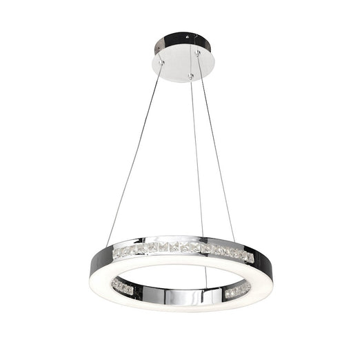 Access Lighting Affluence 23W 1 Light Ring Pendant, Chrome