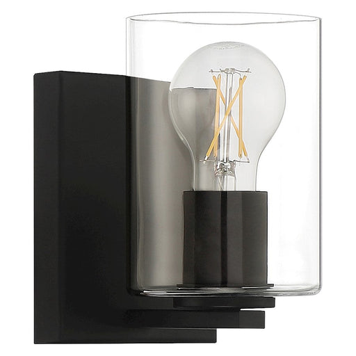 Access Lighting Oslo 1 Light LED Wall Sconce, Black/Clear - 62580LEDDLP-MBL-CLR