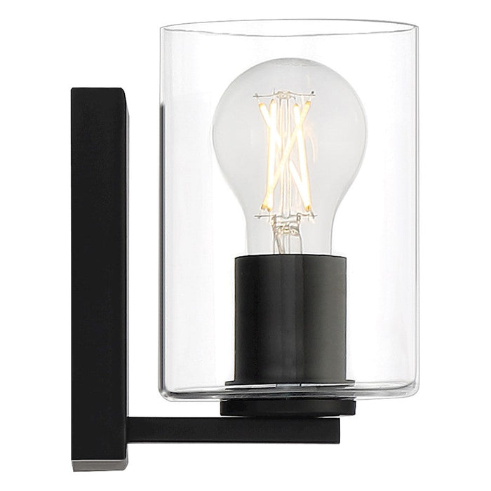 Access Lighting Oslo 1 Light LED Wall Sconce, Black/Clear