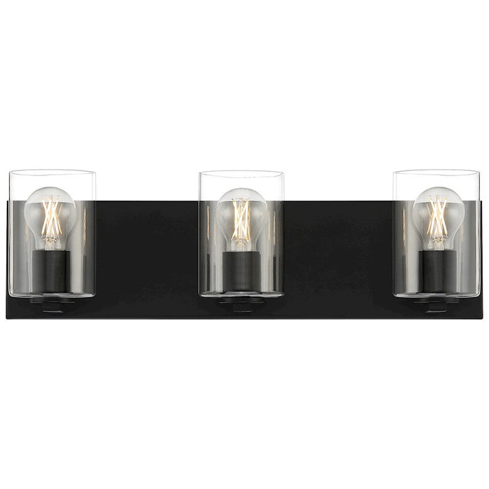 Access Lighting Oslo 3 Light LED Vanity, Matte Black/Clear