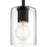 Access Lighting Oslo 1 Light LED Pendant, Black/Clear