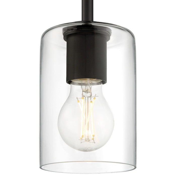 Access Lighting Oslo 1 Light LED Pendant, Black/Clear