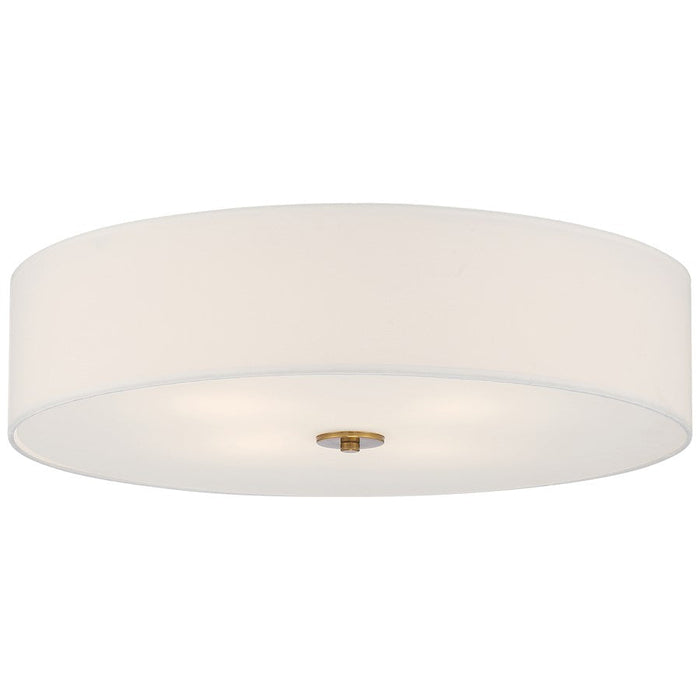 Access Lighting Mid Town 4 Light 24" LED Flush, Brass/White - 64064LEDDLP-ABB-WH