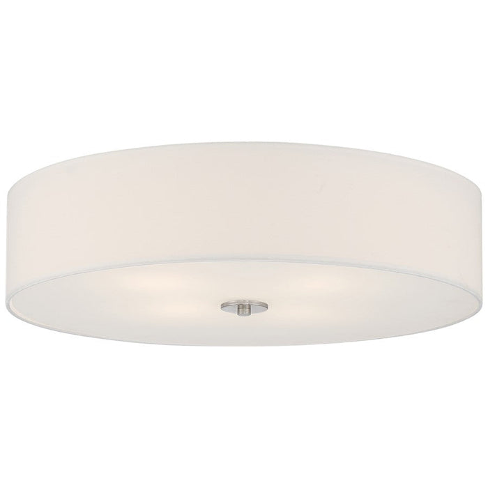 Access Lighting Mid Town 4 Light 24" LED Flush, Steel/White - 64064LEDDLP-BS-WH