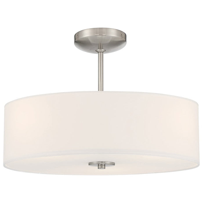 Access Lighting Mid Town 3-Lt 18" LED Pendant/Semi, ST/WH - 64065LEDDLP-BS-WH