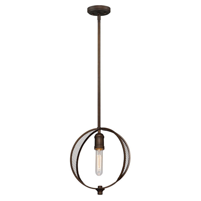 Artcraft Linden 1 Light 11" Pendant, Bronze - AC10901OB