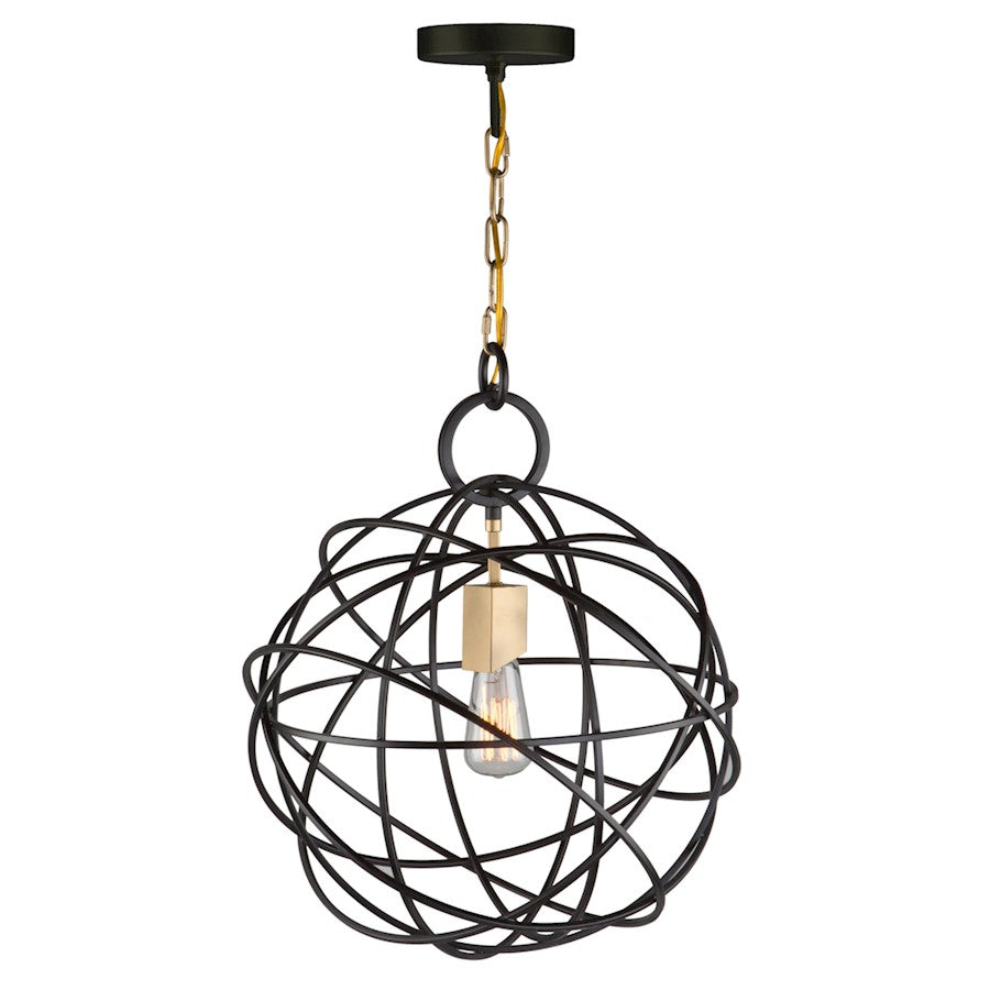 Artcraft Orbit 1 Light 20" Chandelier, Oil Rubbed Bronze - AC10951