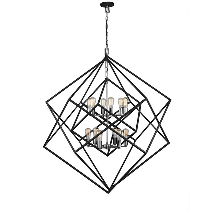 Artcraft Artistry 12 Light 53" Chandelier, Polished Nickel - AC11112PN