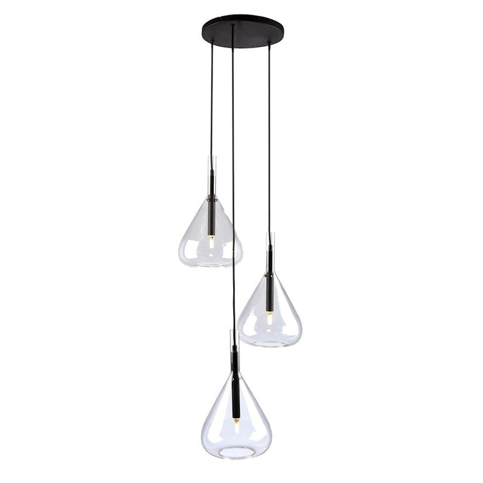 Artcraft Conic Pendant, Black/Clear