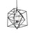 Artcraft Roxton 4 Light 28" Chandelier, Matte Black/Polished Nickel - AC11204PN