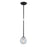 Artcraft Vero Modo 1 Light Pendant, Matte Black & Chrome - AC11431CL