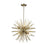 Artcraft Sunburst 8 Light 19" Chandelier, Satin Brass - AC11443