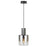 Artcraft Henley 1 Light 98" Pendant, Satin Black, Smoke Glass - AC11520SM