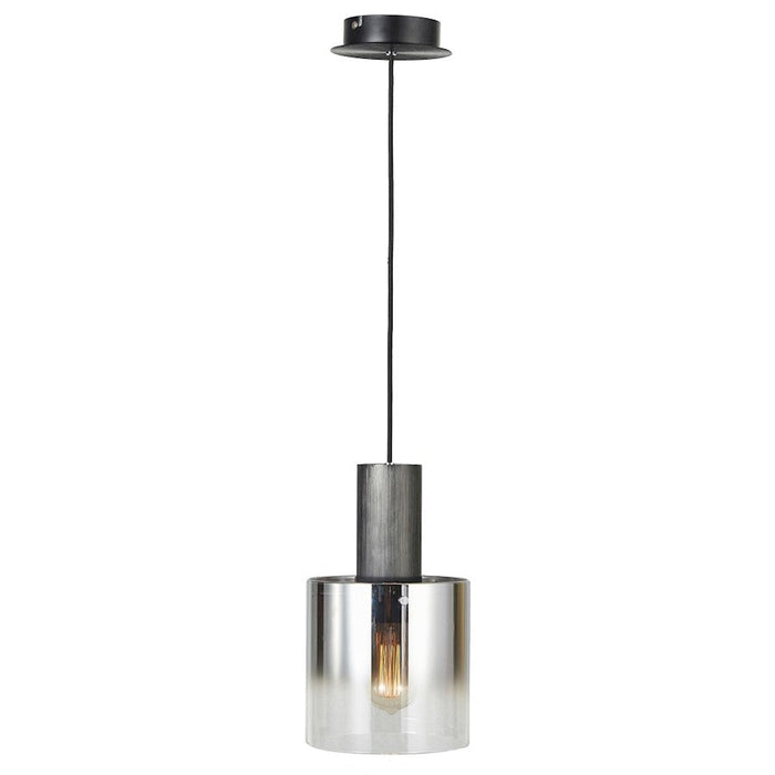 Artcraft Henley 1 Light 98" Pendant, Satin Black, Smoke Glass - AC11520SM