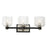 Artcraft Lyndon 3 Light Vanity Light, Black/Brushed Nickel/Clear