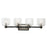 Artcraft Lyndon 4 Light Vanity Light, Black/Brushed Nickel/Clear