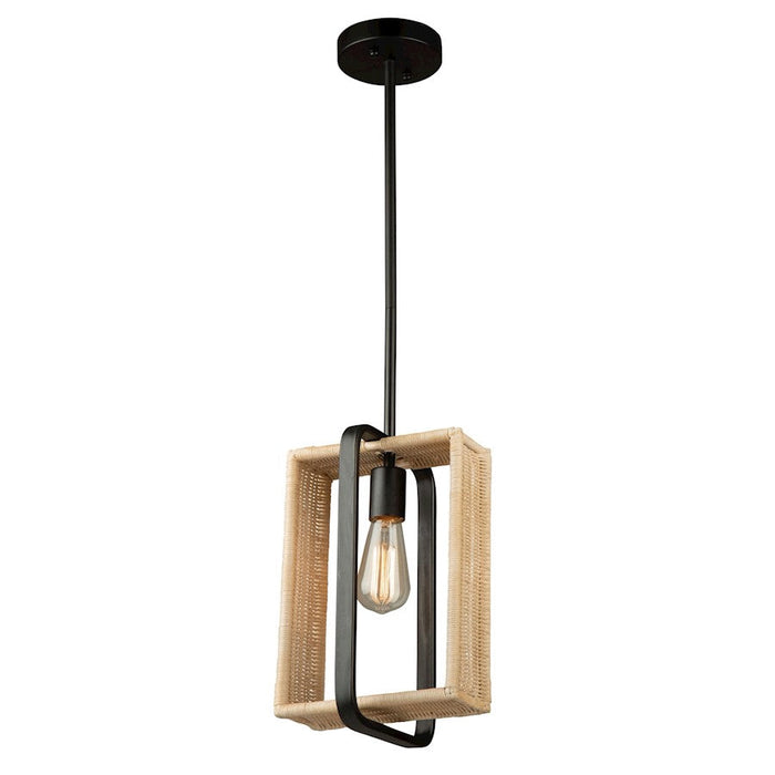 Artcraft Perris 1 Light Pendant, Black - AC11711BK