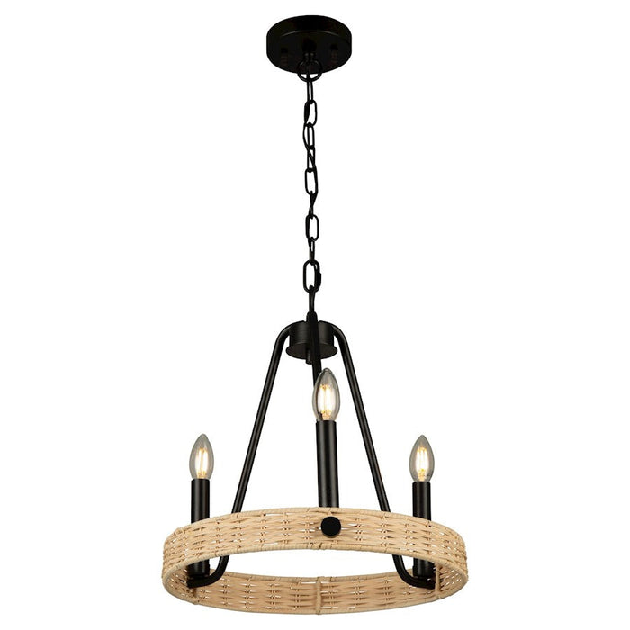 Artcraft Perris Chandelier, Black