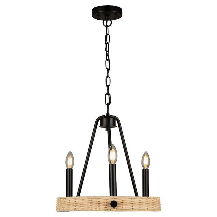 Artcraft Perris Chandelier, Black