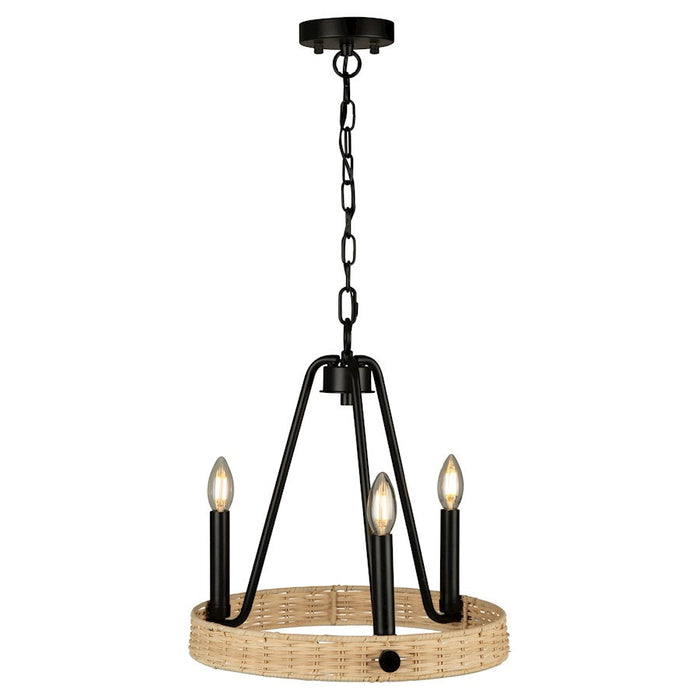 Artcraft Perris Chandelier, Black