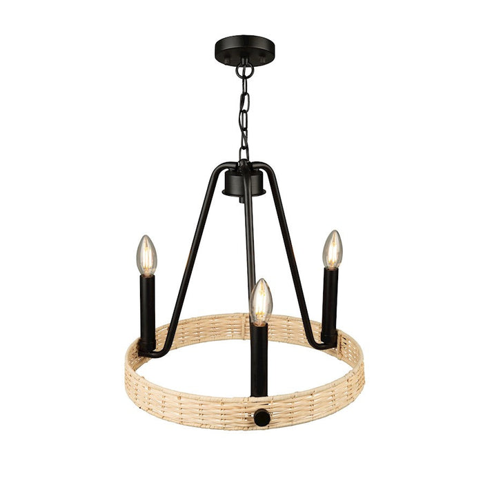 Artcraft Perris Chandelier, Black