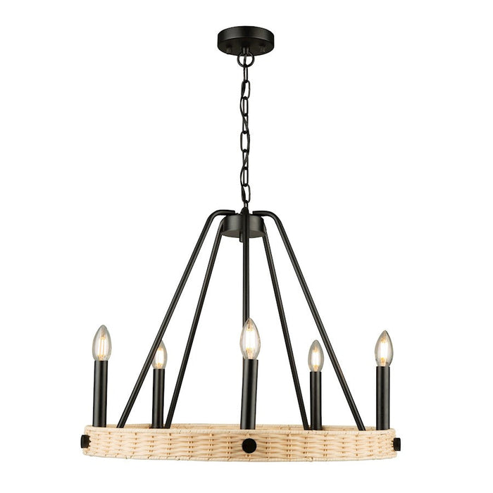 Artcraft Perris Chandelier, Black