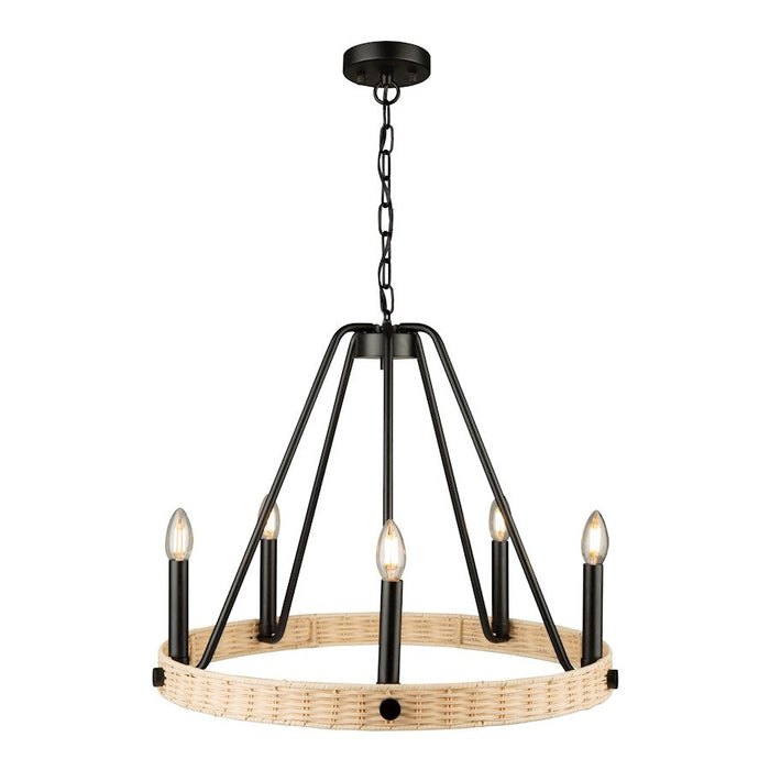 Artcraft Perris Chandelier, Black