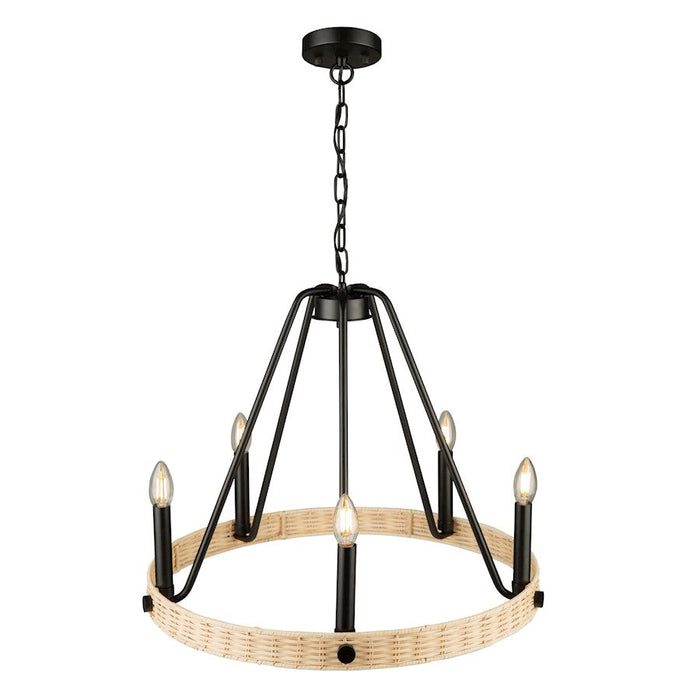 Artcraft Perris Chandelier, Black