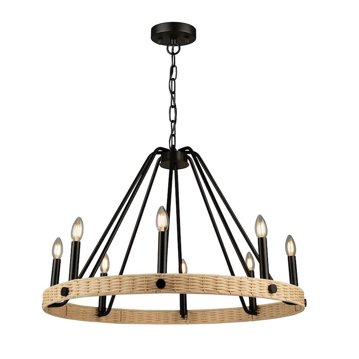 Artcraft Perris Chandelier, Black