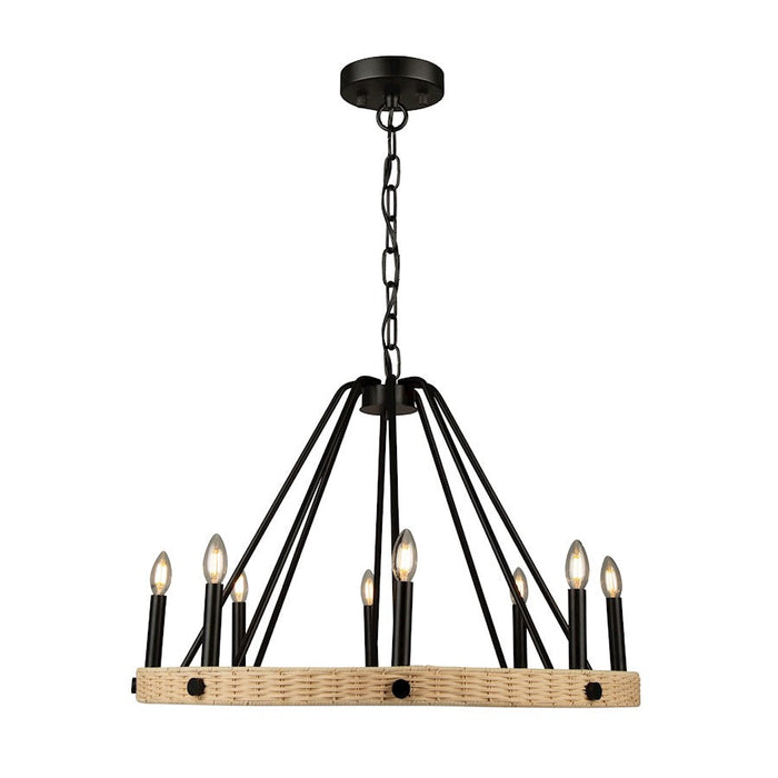 Artcraft Perris Chandelier, Black