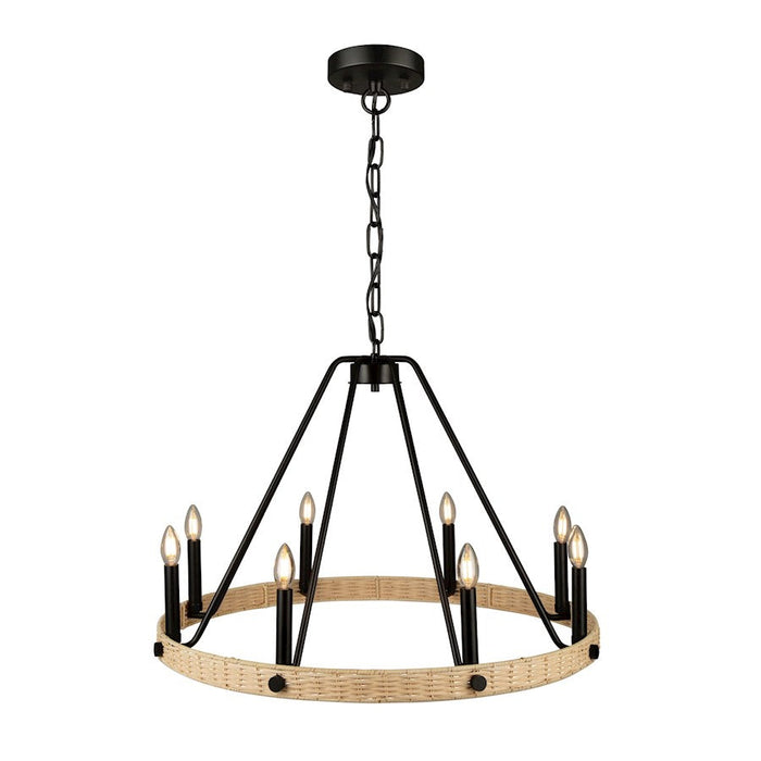 Artcraft Perris Chandelier, Black