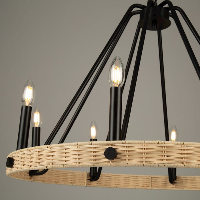 Artcraft Perris Chandelier, Black