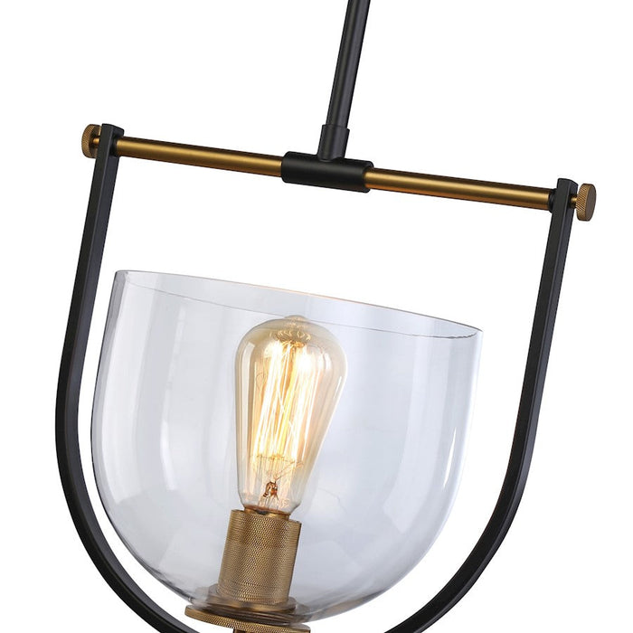 Artcraft Cheshire 1-Light Pendant, Black