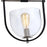 Artcraft Cheshire 1-Light Semi-Flush Mount, Black