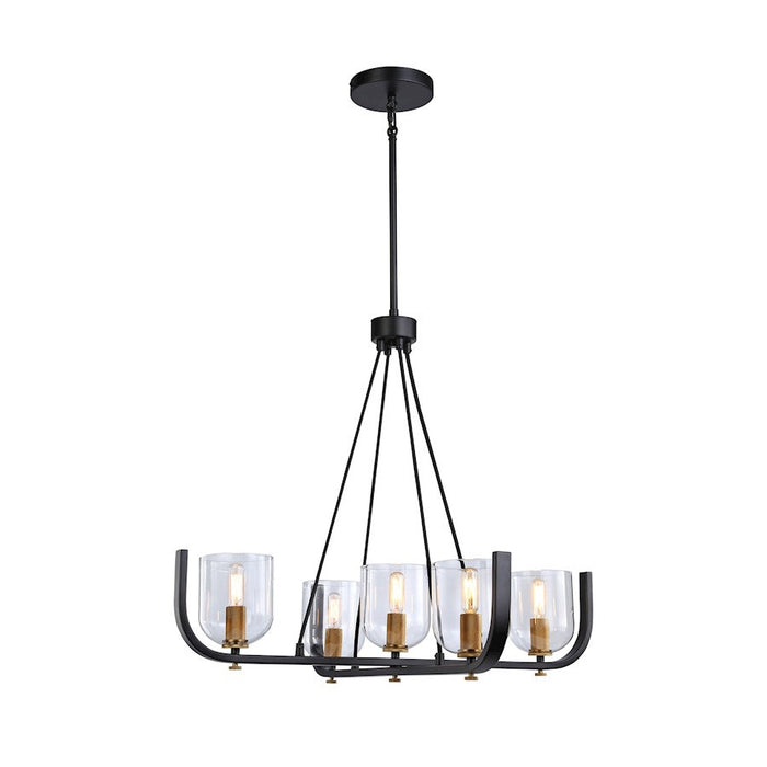 Artcraft Cheshire 5-Light Chandelier, Black