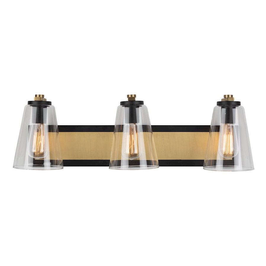 Artcraft Treviso 1-Light Sconce, Black/Brass - AC11793BB