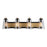 Artcraft Treviso 3-Light Vanity Light, Black/Brass