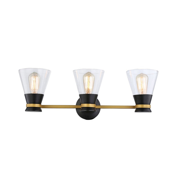 Artcraft Kanata 3-Light Vanity Light, Black