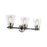 Artcraft Kanata 3-Light Vanity Light, Black