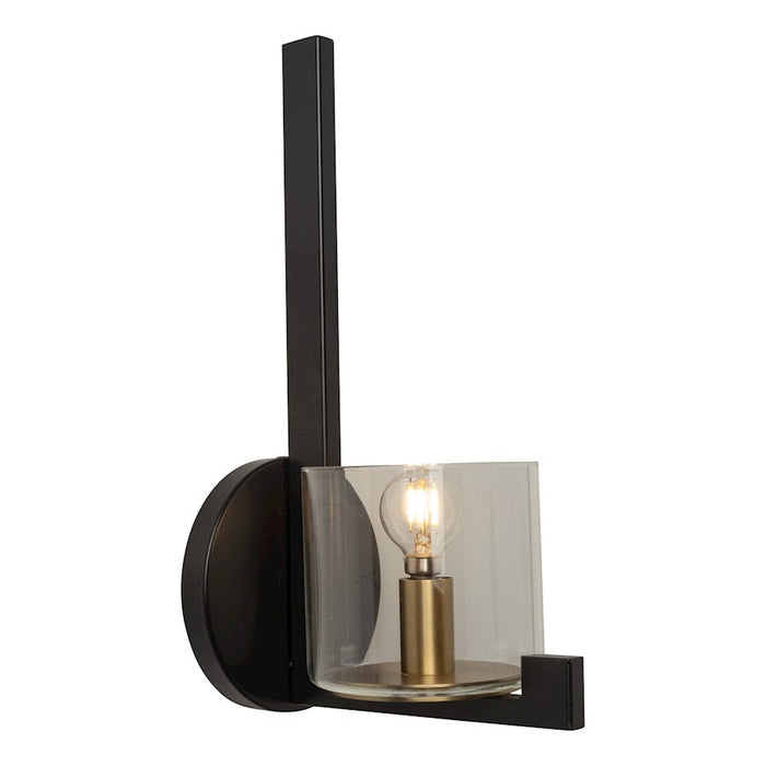 Artcraft Salinas 1-Light Sconce, Black and Brass - AC11820BB