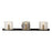 Artcraft Salinas 3-Light Vanity Light, Black and Brass/Clear - AC11823BB