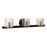 Artcraft Salinas 3-Light Vanity Light, Black And Brass/Clear