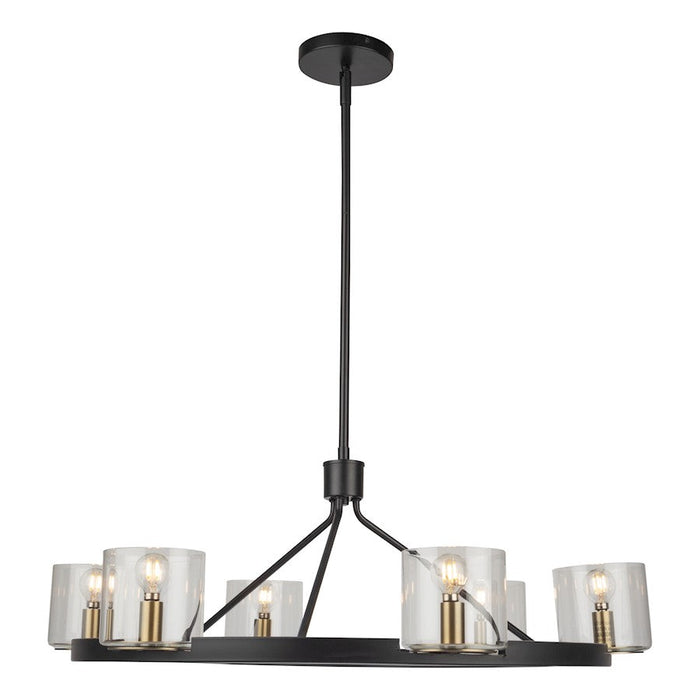 Artcraft Salinas 6-Light Chandelier, Black And Brass