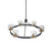 Artcraft Salinas 6-Light Chandelier, Black And Brass