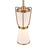 Artcraft Layla 1 Light Pendant, Brushed Brass/White